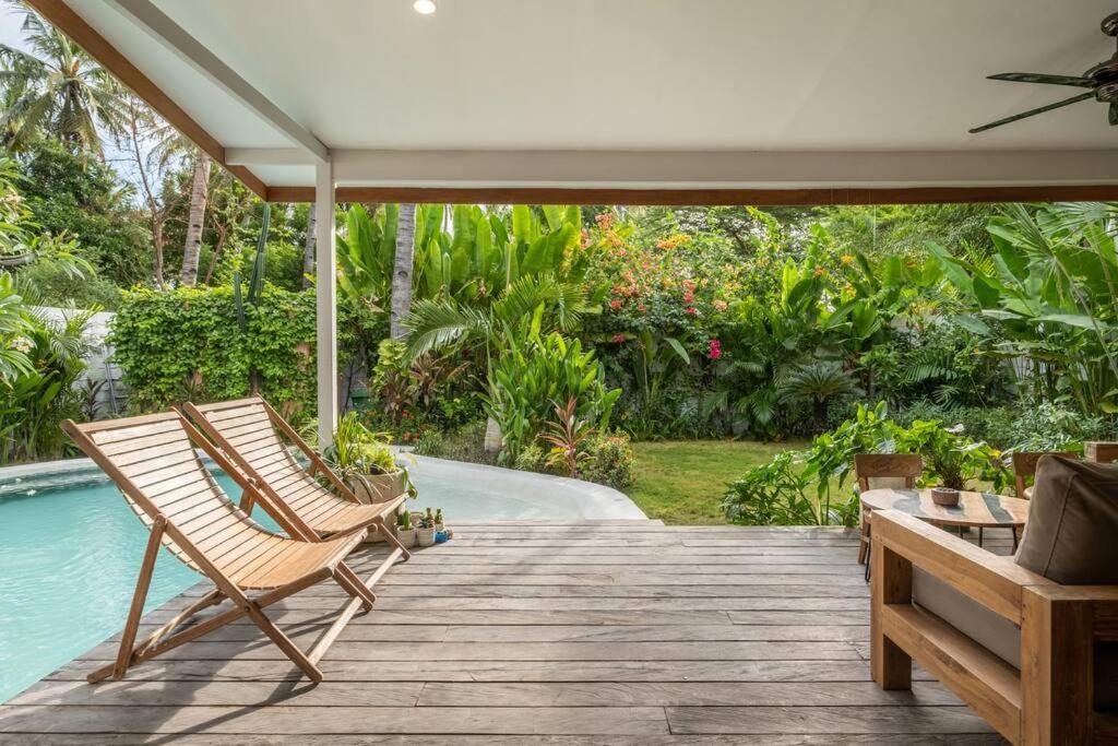Designer New 3Bdr - Lush Garden+Pool Villa Gili Trawangan Exterior photo